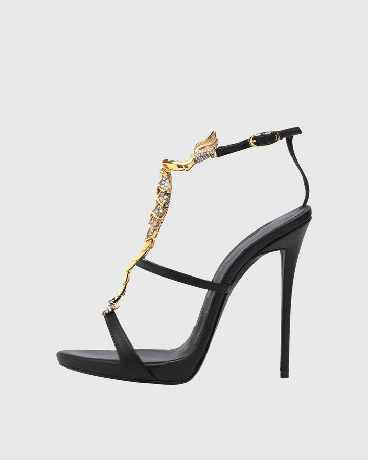 Pia Rhinestone Scorpion Strap Sandals