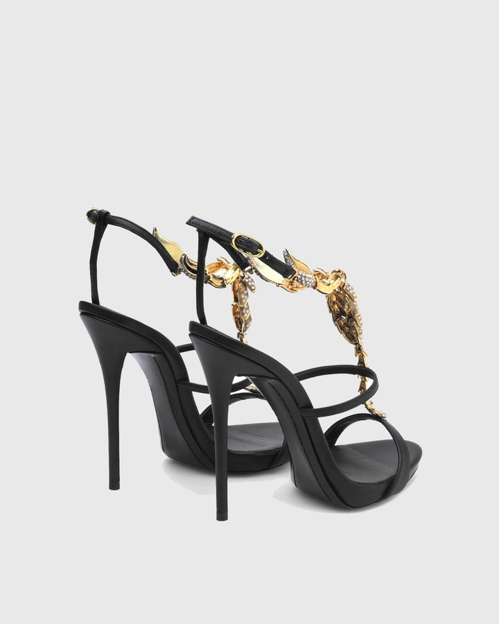 Pia Rhinestone Scorpion Strap Sandals